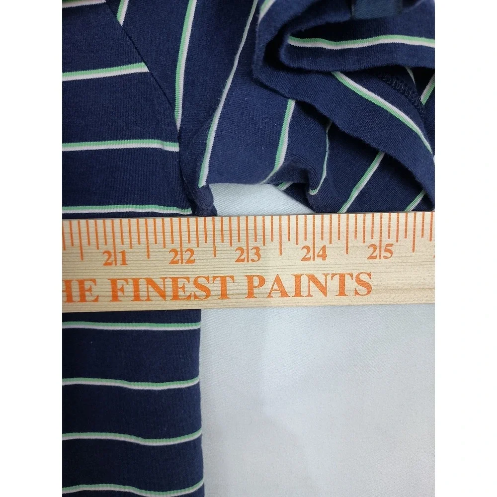 Polo Ralph Lauren Striped Blue Short Sleeve Stretch Lisle Shirt Golf Old Money